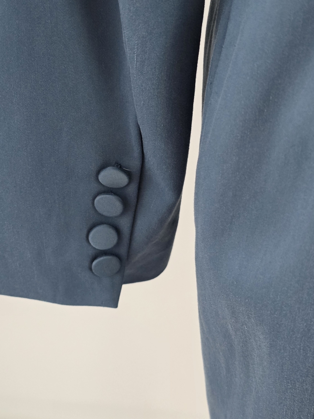 7 For All Mankind Slate Blue Double-Breasted Blazer Dress Womens Size Small - Picture 4 of 13
